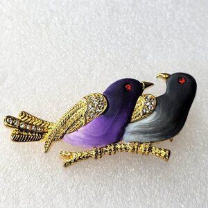 Pair Of Birds Brooch Pin